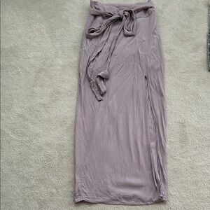 Dynamite Light Mauve Maxi Skirt with Tie Detail